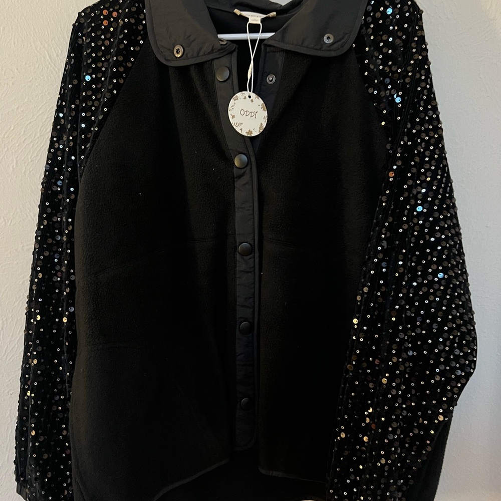 ODDY Black Sequin Jacket